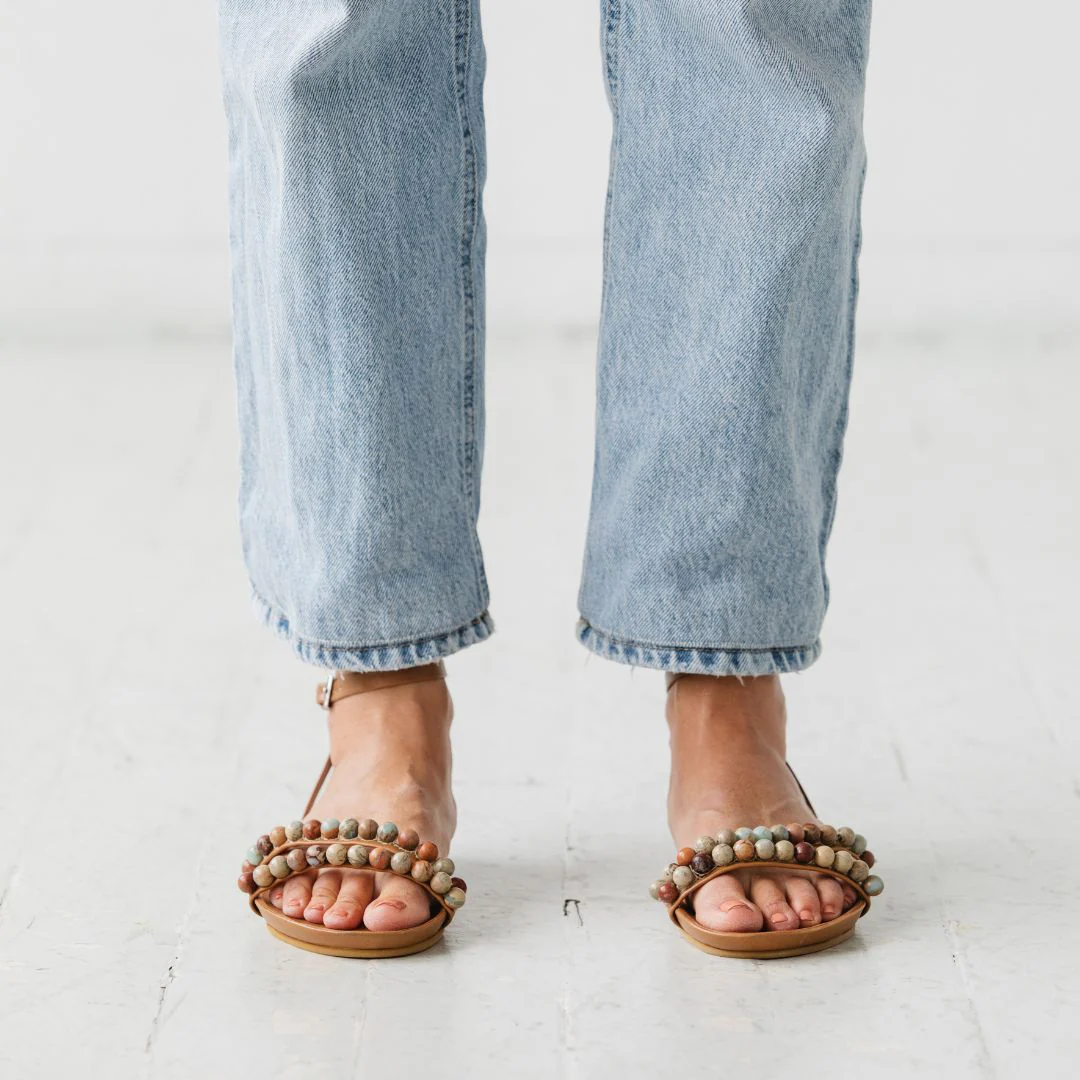 Beaded Footbed Sandal [Jasper] - Image 10