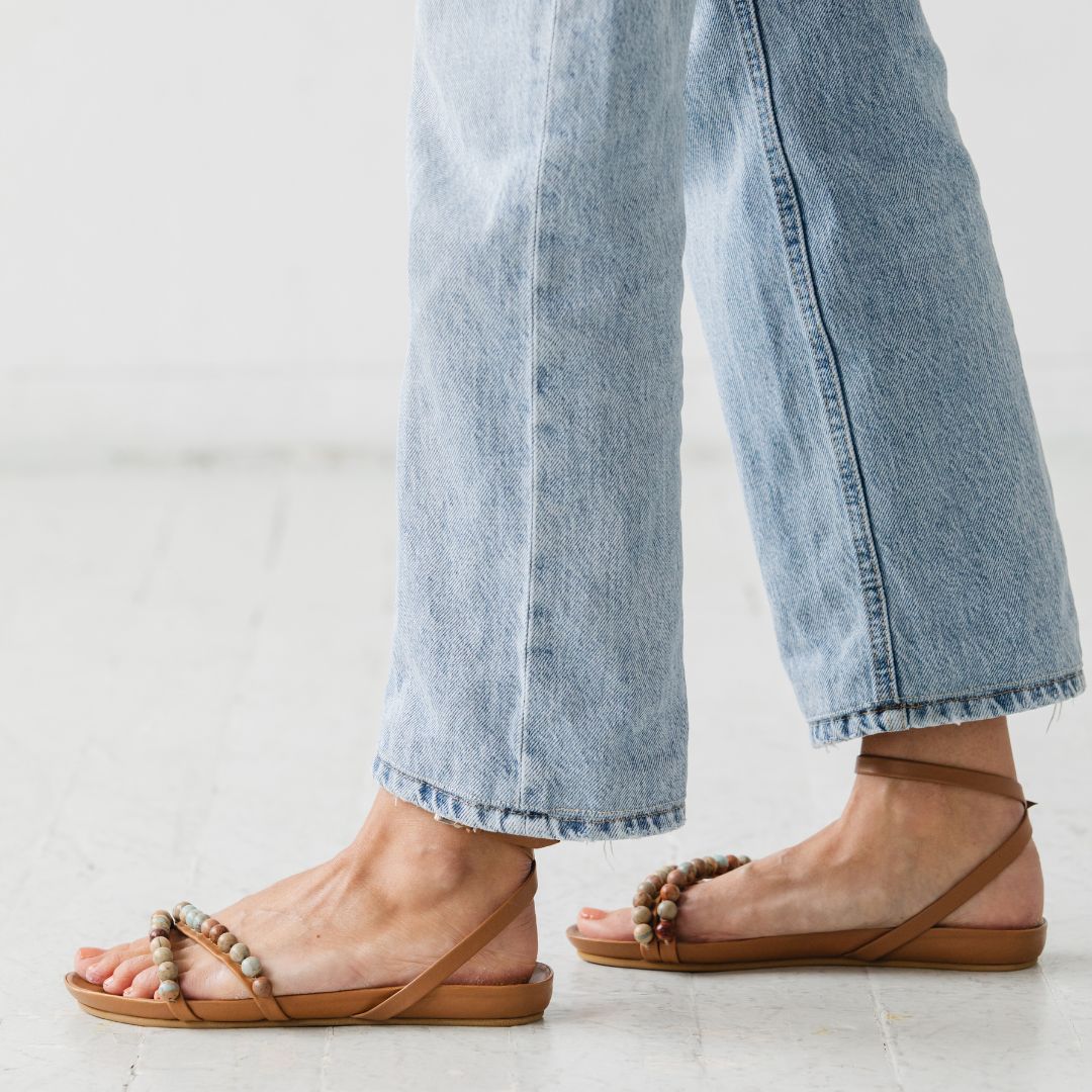 Beaded Footbed Sandal [Jasper] - Image 8