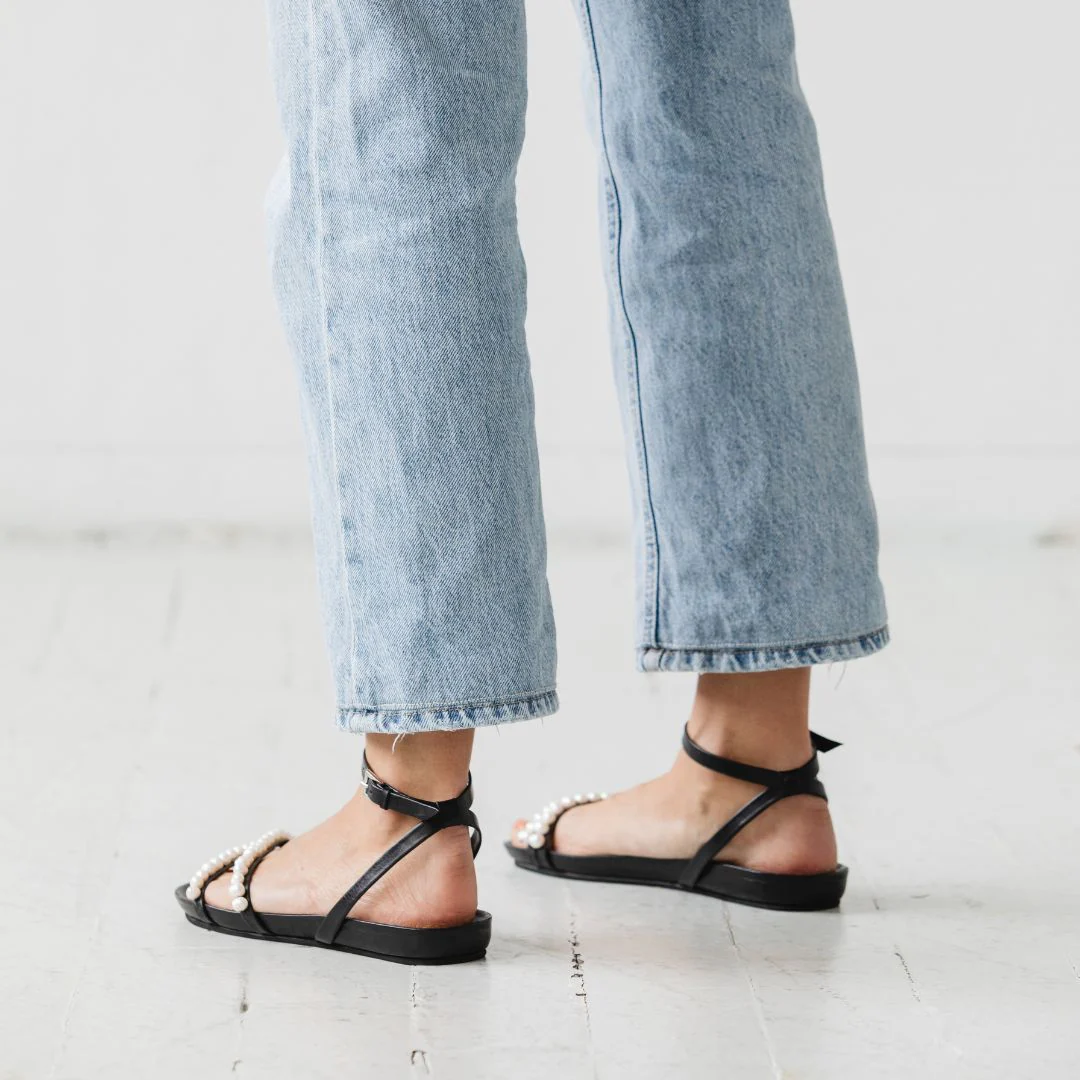 Beaded Footbed Sandal [Pearl] - Image 7