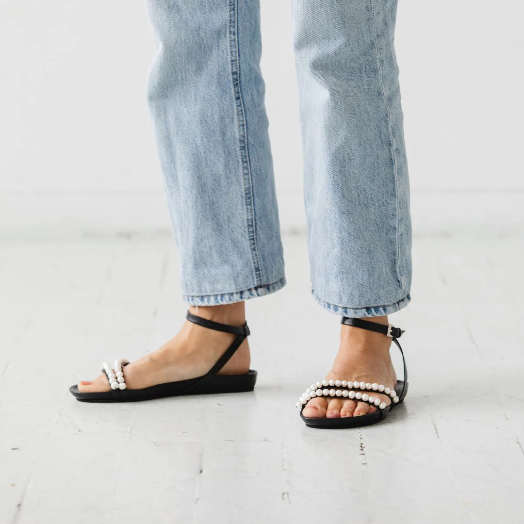 Beaded Footbed Sandal [Pearl] - Image 9